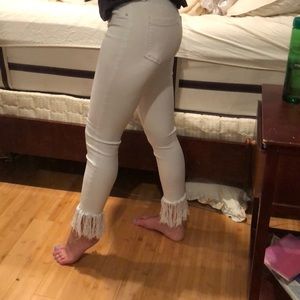 White BLANK NYC Frilled Jeans